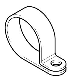 Eberspächer Pipe clip for Hydronic B 4/5- D 4/5 W SC en W Z heaters. Ø 28 mm. (3-9)